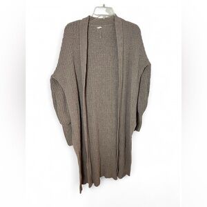 Hem & Thread Taupe Duster Chenille Cozy Cardigan Cabincore Cottagecore Size S